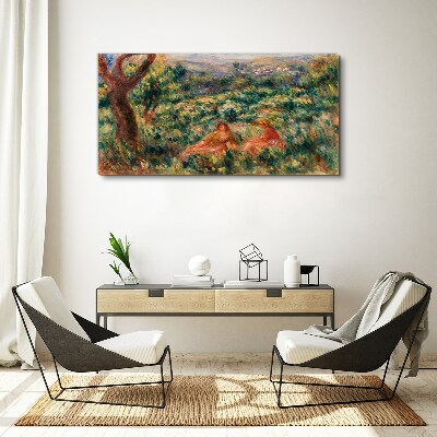 Canvas schilderij Een zomermiddag in de tuin