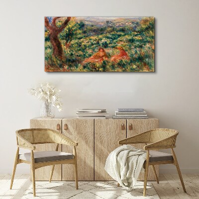 Canvas schilderij Een zomermiddag in de tuin