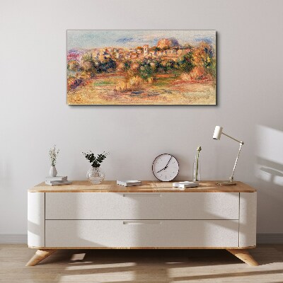 Schilderij op doek Landschap met kleurrijke heuvels