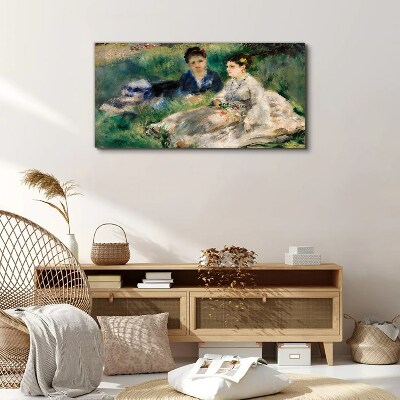 Schilderij op doek Een wandeling in het groen