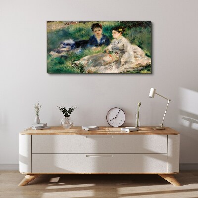 Schilderij op doek Een wandeling in het groen