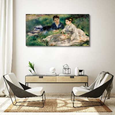 Schilderij op doek Een wandeling in het groen