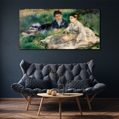 Schilderij op doek Een wandeling in het groen