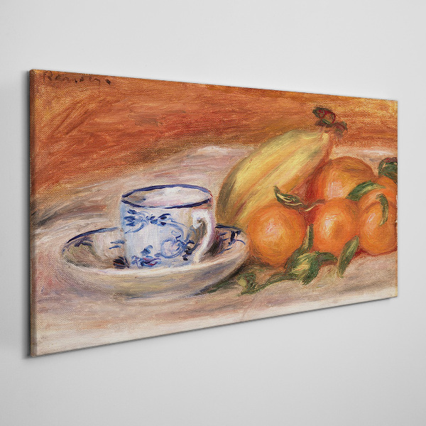 Schilderij op doek Fruittafel met een beker