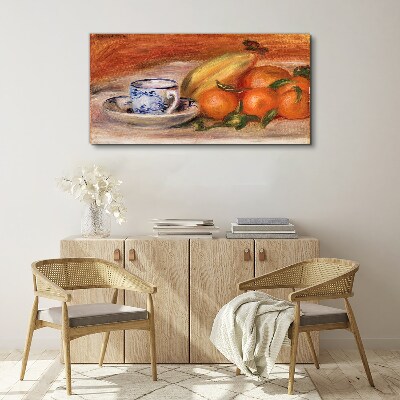 Schilderij op doek Fruittafel met een beker