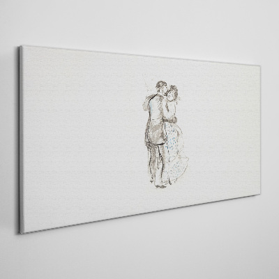 Canvas schilderij Dansen in de witte gloed