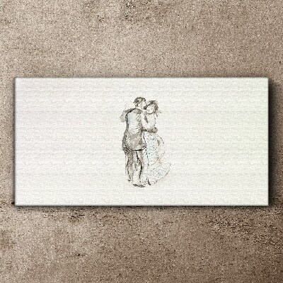 Canvas schilderij Dansen in de witte gloed