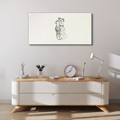 Canvas schilderij Dansen in de witte gloed