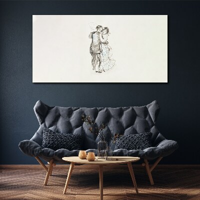 Canvas schilderij Dansen in de witte gloed