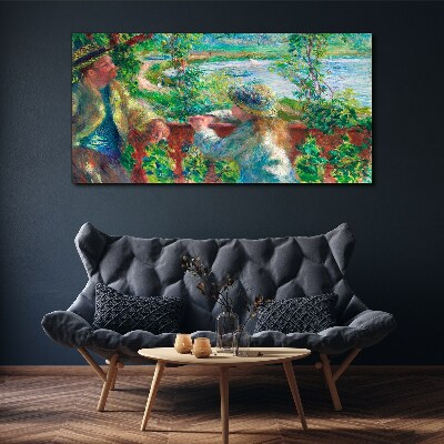 Schilderij op doek Een zomermiddag aan de rivier