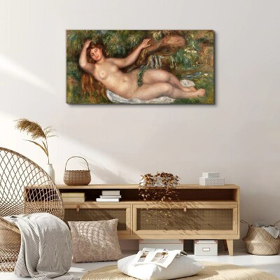 Canvas schilderij Baden in de beek