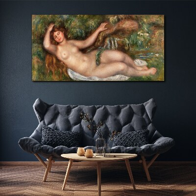 Canvas schilderij Baden in de beek