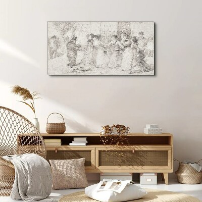 Foto op canvas Een scène uit het stadsleven