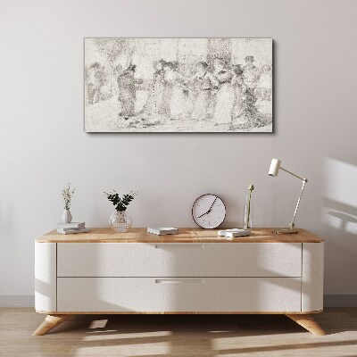 Foto op canvas Een scène uit het stadsleven