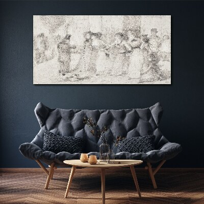 Foto op canvas Een scène uit het stadsleven