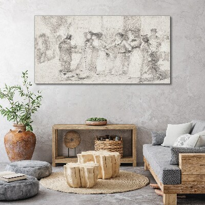 Foto op canvas Een scène uit het stadsleven