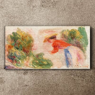 Canvas schilderij Werken in de tuin