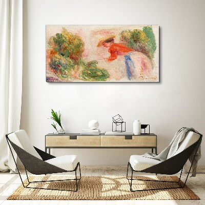 Canvas schilderij Werken in de tuin