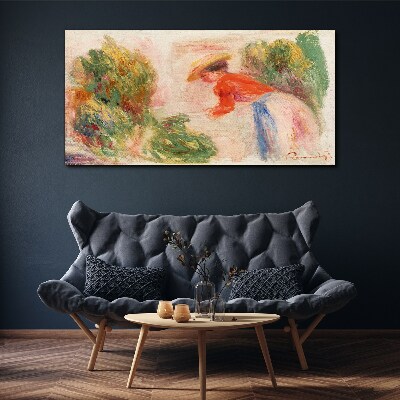 Canvas schilderij Werken in de tuin