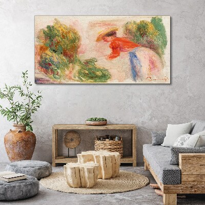 Canvas schilderij Werken in de tuin