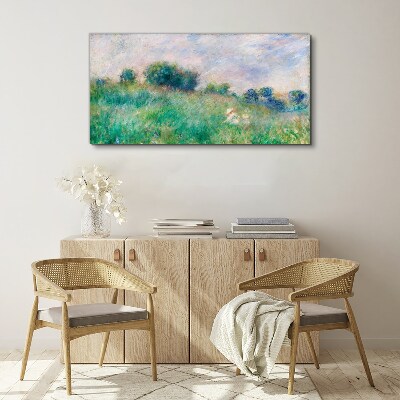 Foto op canvas Weide in de zon