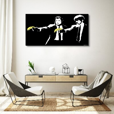 Canvas schilderij Pop-art bananen