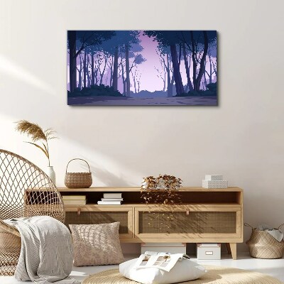 Foto op canvas Betoverd bos bij schemering