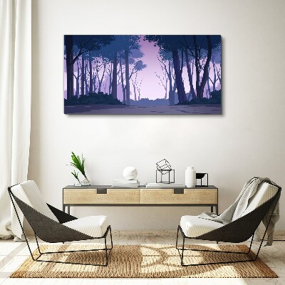 Foto op canvas Betoverd bos bij schemering