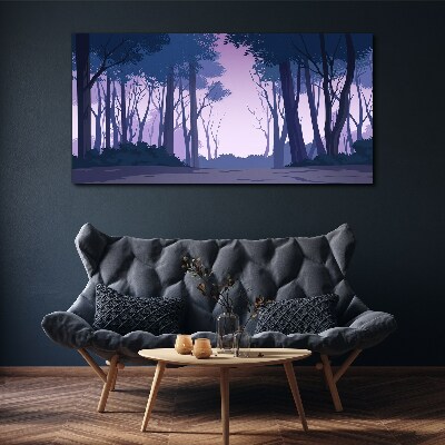 Foto op canvas Betoverd bos bij schemering