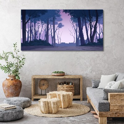Foto op canvas Betoverd bos bij schemering
