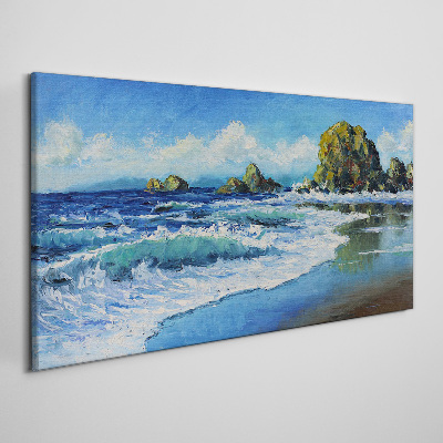 Canvas schilderij Kalme zee op een zonnige dag