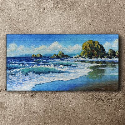 Canvas schilderij Kalme zee op een zonnige dag