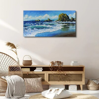 Canvas schilderij Kalme zee op een zonnige dag