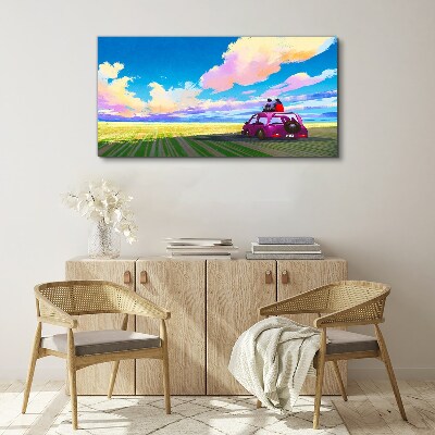 Canvas schilderij Een reis door kleurrijke landschappen