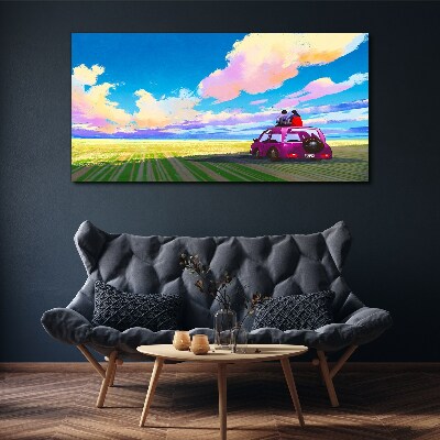 Canvas schilderij Een reis door kleurrijke landschappen