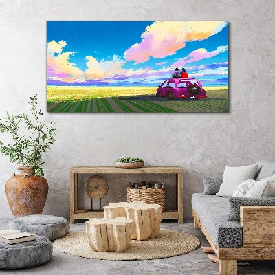 Canvas schilderij Een reis door kleurrijke landschappen