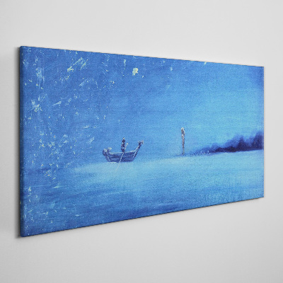 Foto op canvas Een oase van rust in tinten blauw