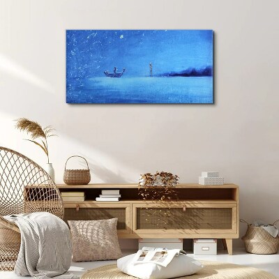 Foto op canvas Een oase van rust in tinten blauw