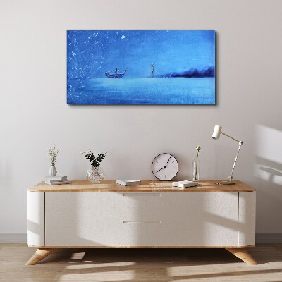 Foto op canvas Een oase van rust in tinten blauw
