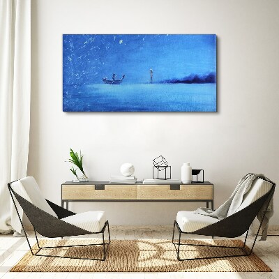 Foto op canvas Een oase van rust in tinten blauw