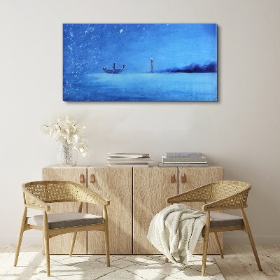 Foto op canvas Een oase van rust in tinten blauw