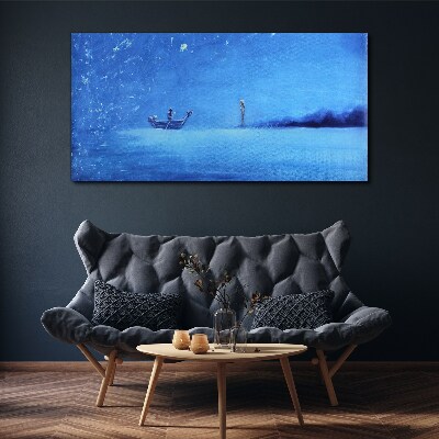 Foto op canvas Een oase van rust in tinten blauw