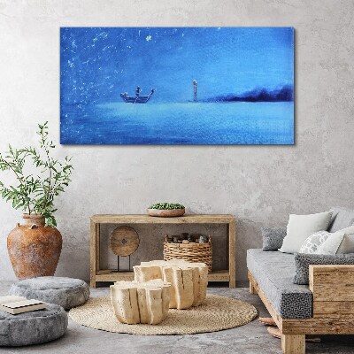 Foto op canvas Een oase van rust in tinten blauw