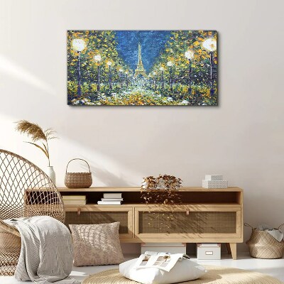 Foto op canvas Een avond in Parijs