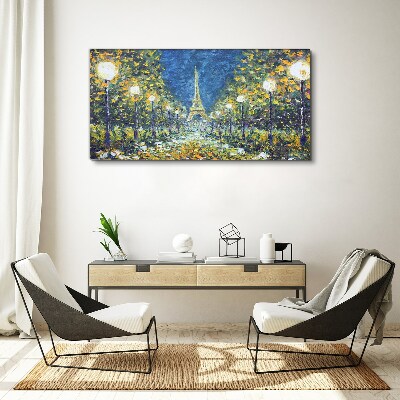 Foto op canvas Een avond in Parijs