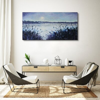Foto op canvas Een rustige ochtend aan het meer