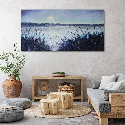 Foto op canvas Een rustige ochtend aan het meer