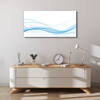 Canvas schilderij Golven in tinten blauw