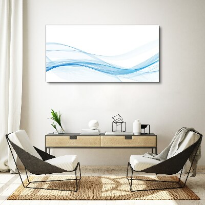 Canvas schilderij Golven in tinten blauw