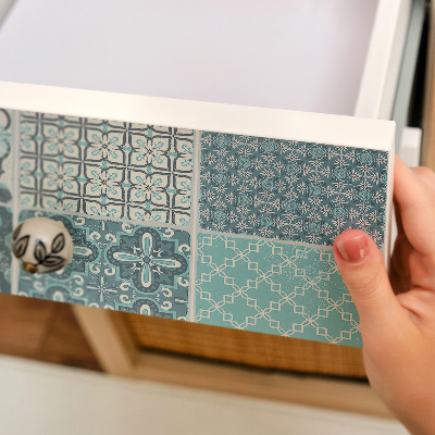 Meubel wrap folie Turkooizen tegels
